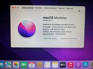 MacBook Air Plata + su cargador  PRECIO NEGOCIABLE