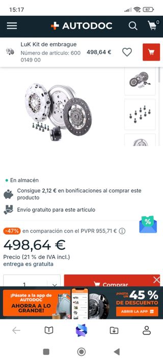 Kit Embrague Luk Ford Focus MK2 