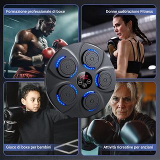 Macchina da Boxe con Bluetooth Musica e Luci