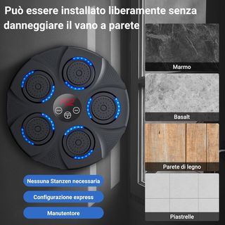 Macchina da Boxe con Bluetooth Musica e Luci