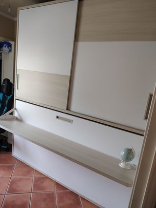 Cama abatible juvenil con armario