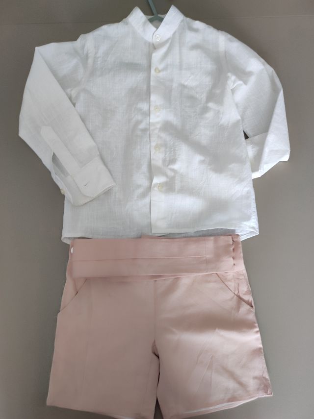 Traje niño LaOrmiga - Blanco Rosa
Lino