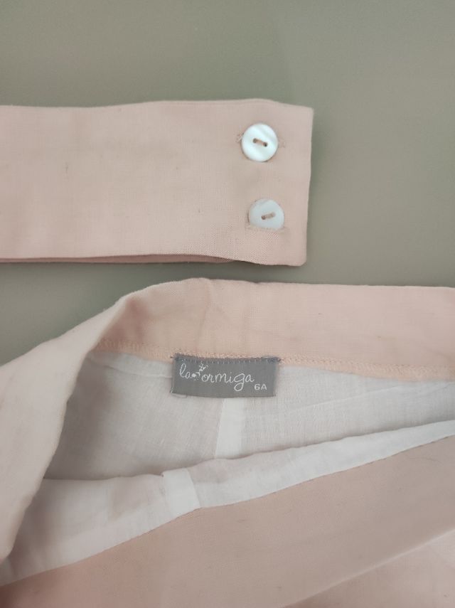Traje niño LaOrmiga - Blanco Rosa
Lino