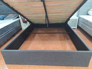 Cama canapé 135cm gris - Envío gratis
