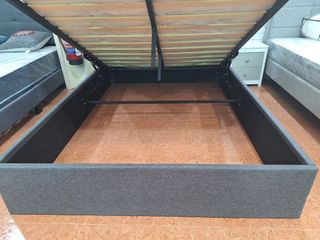 Cama canapé 135cm gris - Envío gratis