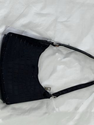 Bolso bandolera negro cocodrilo