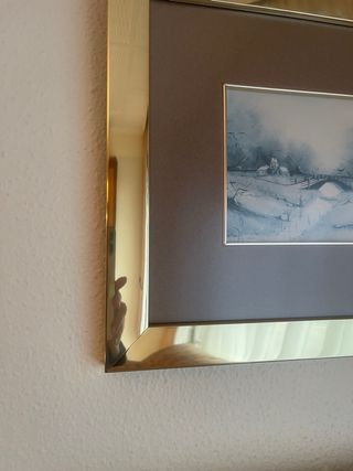 Cuadros paisajes invierno - Marcos dorados