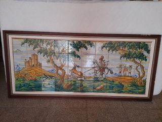 Cuadros cerámicos Don Quijote y Sancho Panza