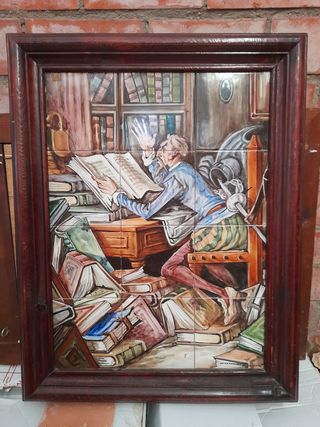 Cuadros cerámicos Don Quijote y Sancho Panza