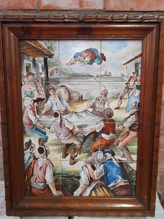 Cuadros cerámicos Don Quijote y Sancho Panza