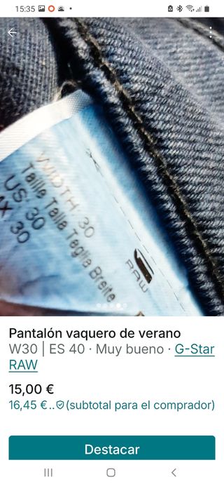 Shorts G-Star RAW W30, ES 40