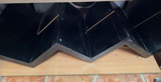 5€ ESTANTERIAS ZIG ZAG - Madera marrón oscura