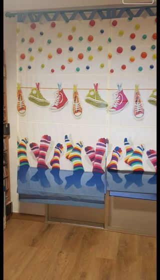 Cortinas infantiles, multicolor