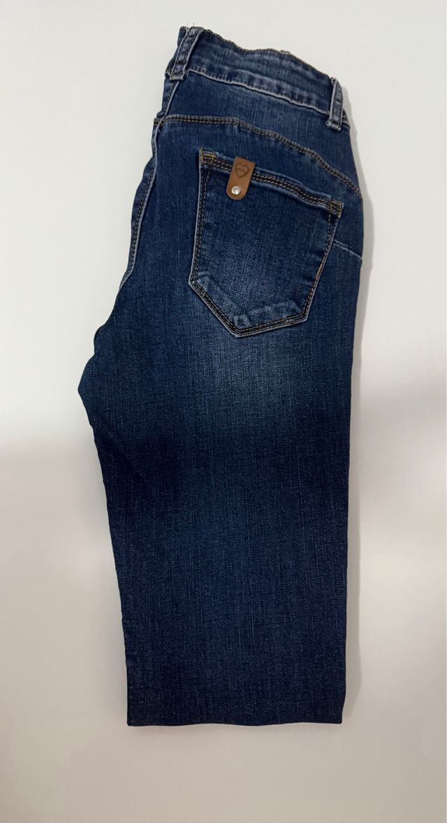 Calças justas azul marinho