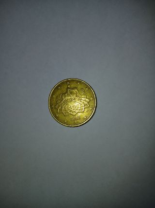 Moneda 50 céntimos Italia 2002