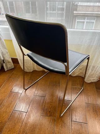 2 Sillas Vintage Metal Negro