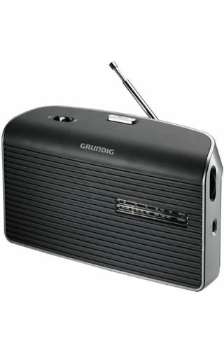 Radio Grundig - Portátil, Negro y Plata ANALOGICO