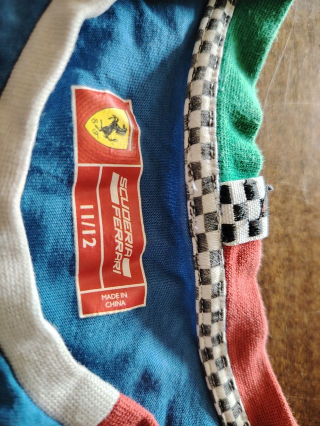 Maglietta Ferrari blu bimbo