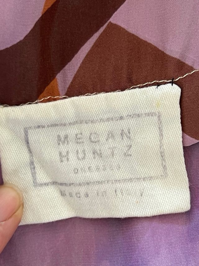 Vestido seda marrón-morado