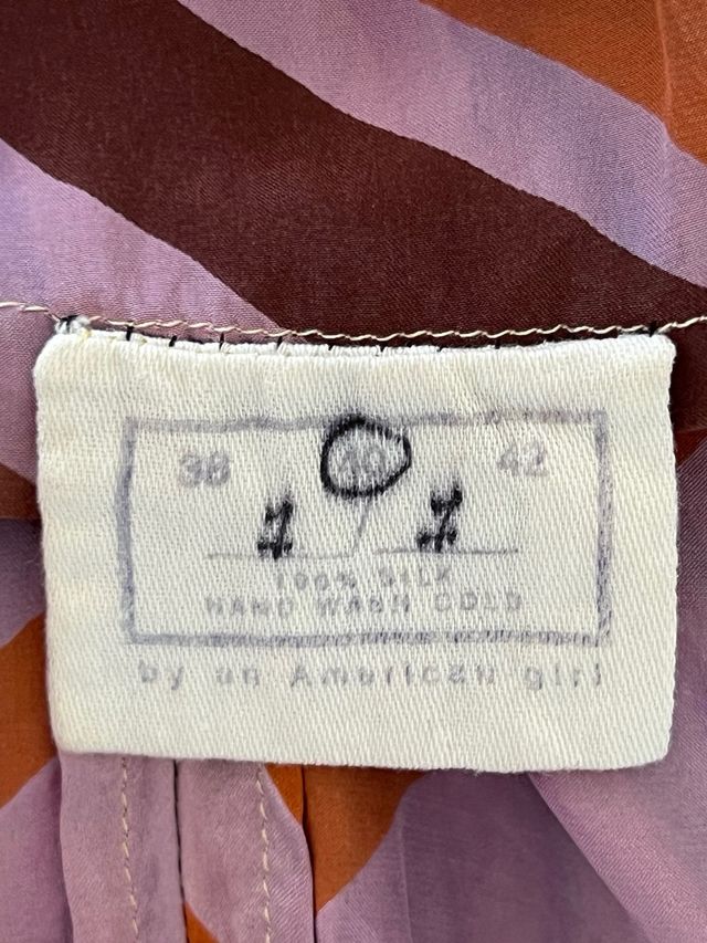 Vestido seda marrón-morado