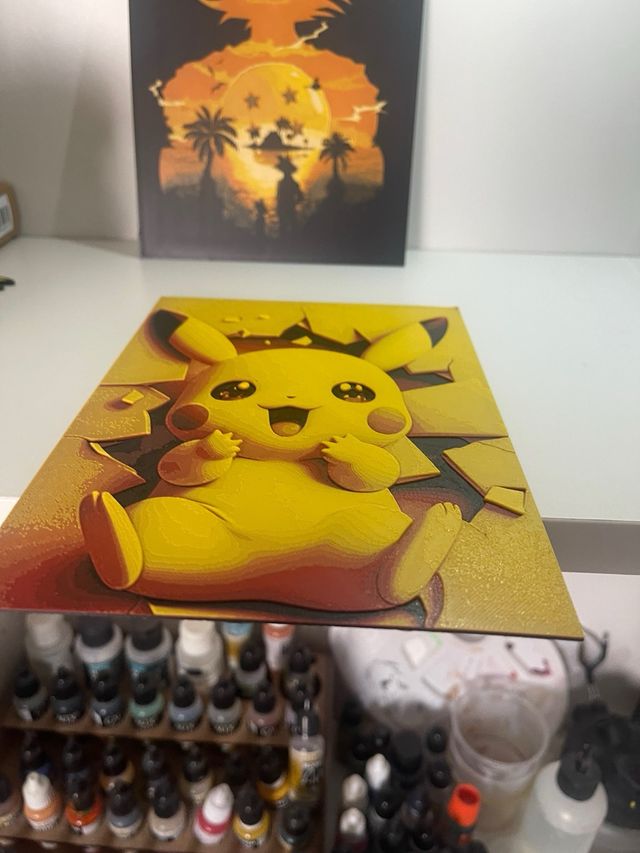 Cuadro 3D Pikachu