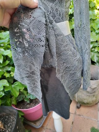 Vestido encaje gris - Talla M