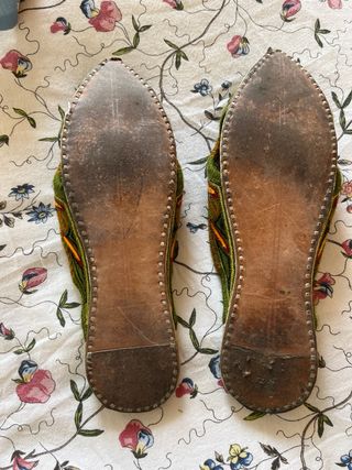 Babuchas marroquíes verdes -talla 38