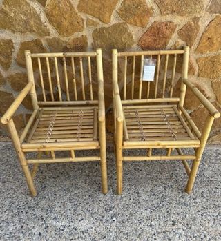 pack sillones de bambú Sklum