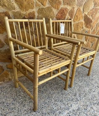 pack sillones de bambú Sklum