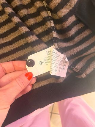 Cardigan Gaudi a righe nero grigio