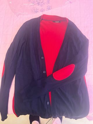 Cardigan uomo blu e rosso gaudi