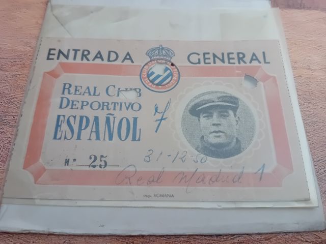 Entrada RCD  Deportivo Español 31-12-50