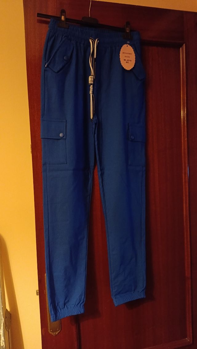 Pantalones cargo azul MEYLONMEY TEXTIL M/L