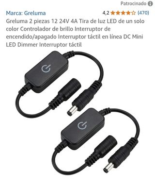 2x Interruptor LED táctil Greluma 12-24V