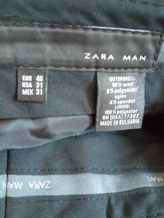 Traje Zara Man Negro - Talla M