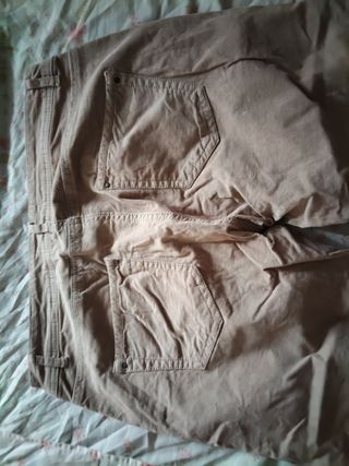 2 pantalones Etam - beige & verde