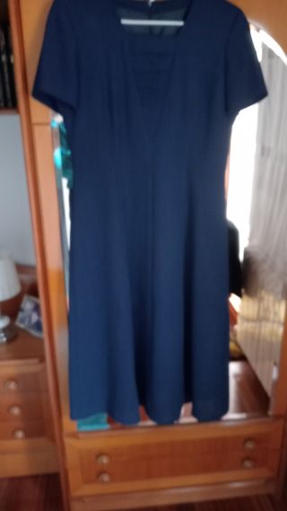 Vestido largo azul marino elegante