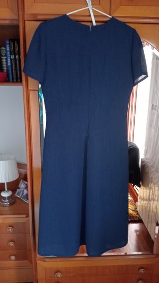 Vestido largo azul marino elegante