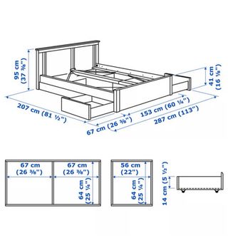 Cama con colchon y cabecero ikea