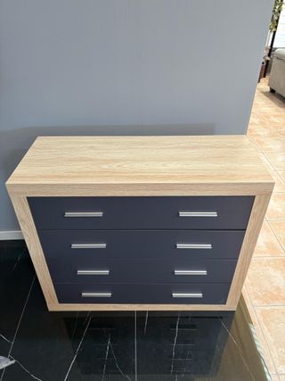 NUEVA!! Còmoda 5 cajones en negro y madera