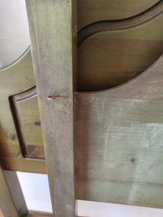 Cabecero cama madera - verde oliva