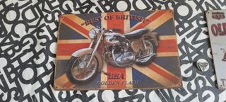 Placas metálicas motos .