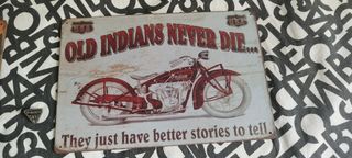 Placas metálicas motos .