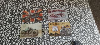 Placas metálicas motos .