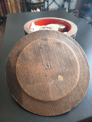 Caja madera tallada vintage