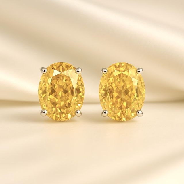 Pendientes Citrino Plata 925