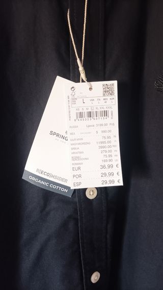 Camisa Hombre Springfield Oxford Azul Oscuro - L