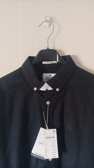 Camisa Hombre Springfield Oxford Azul Oscuro - L