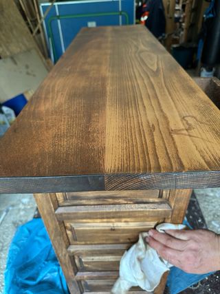 Mueble salón madera-metal estilo rústico