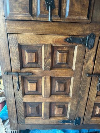 Mueble salón madera-metal estilo rústico